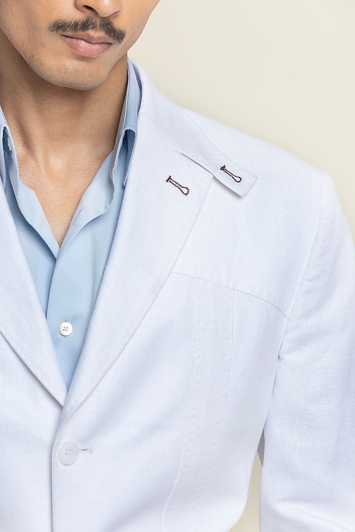 White Linen Jacket by SBJ at Pernia's Pop Up Shop
