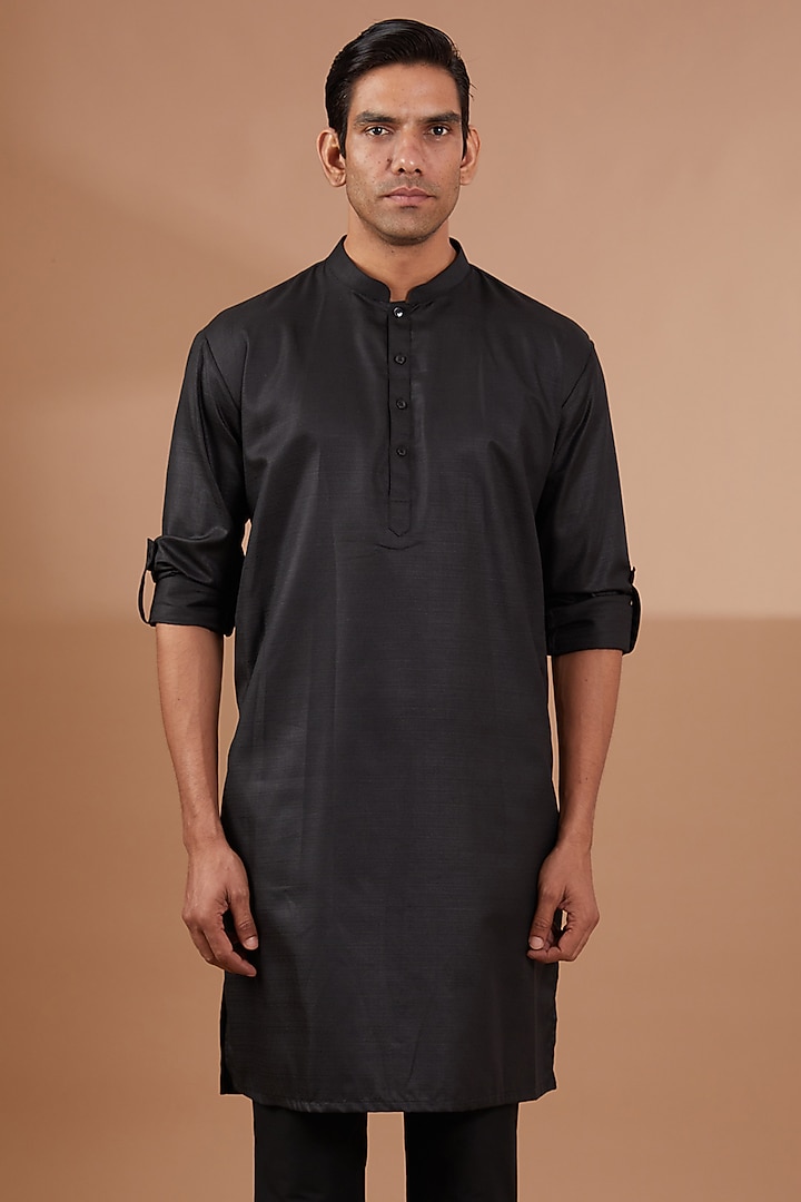 Dark Green Silk Embroidered Bundi Jacket Set by SBJ at Pernia's Pop Up Shop