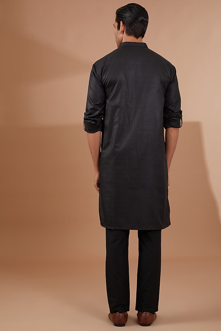 Dark Green Silk Embroidered Bundi Jacket Set by SBJ at Pernia's Pop Up Shop