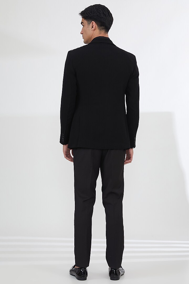 Black -- Cutdana Work Tuxedo Set by SBJ at Pernia's Pop Up Shop
