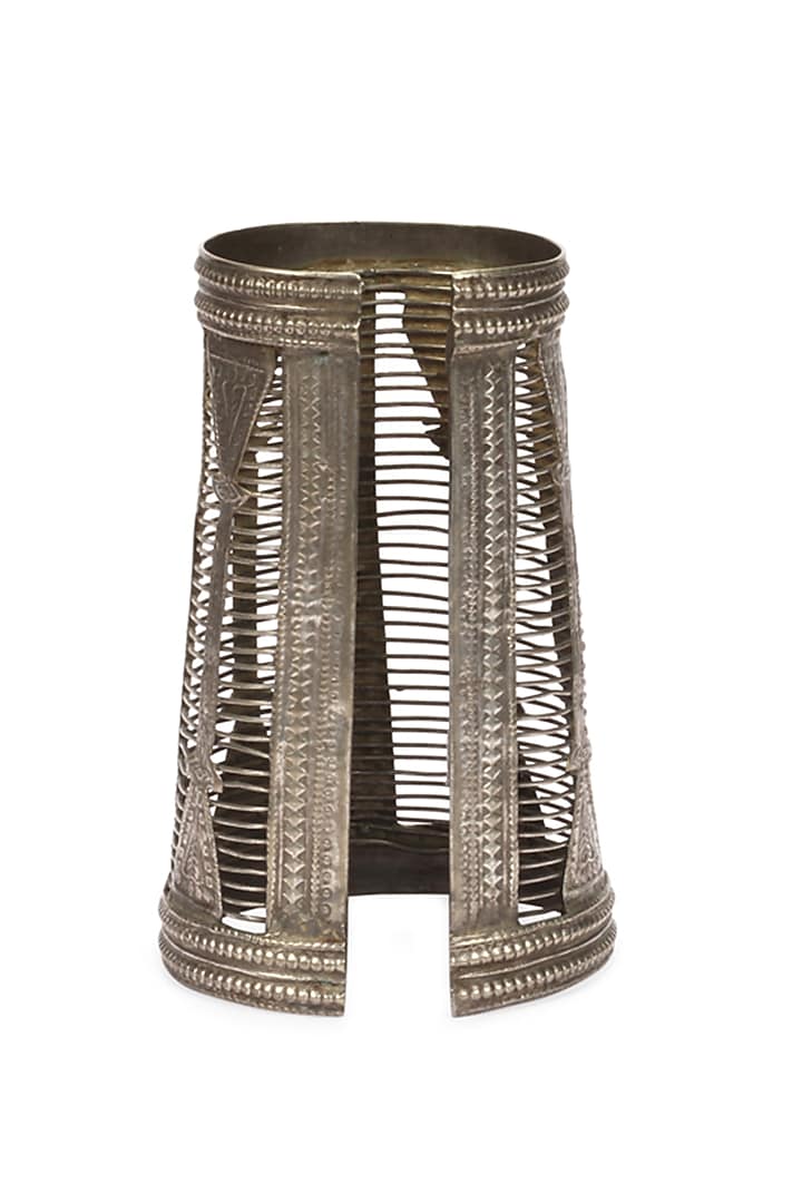 Silver Finish Handcrafted Cuff Bracelet In Sterling Silver by Sangeeta Boochra at Pernia's Pop Up Shop