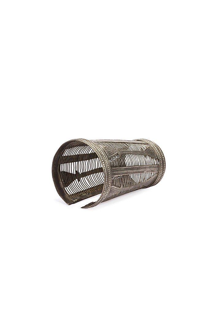 Silver Finish Handcrafted Cuff Bracelet In Sterling Silver by Sangeeta Boochra at Pernia's Pop Up Shop