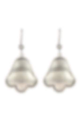 Silver Finish Dangler Earrings In Sterling Silver by Sangeeta Boochra