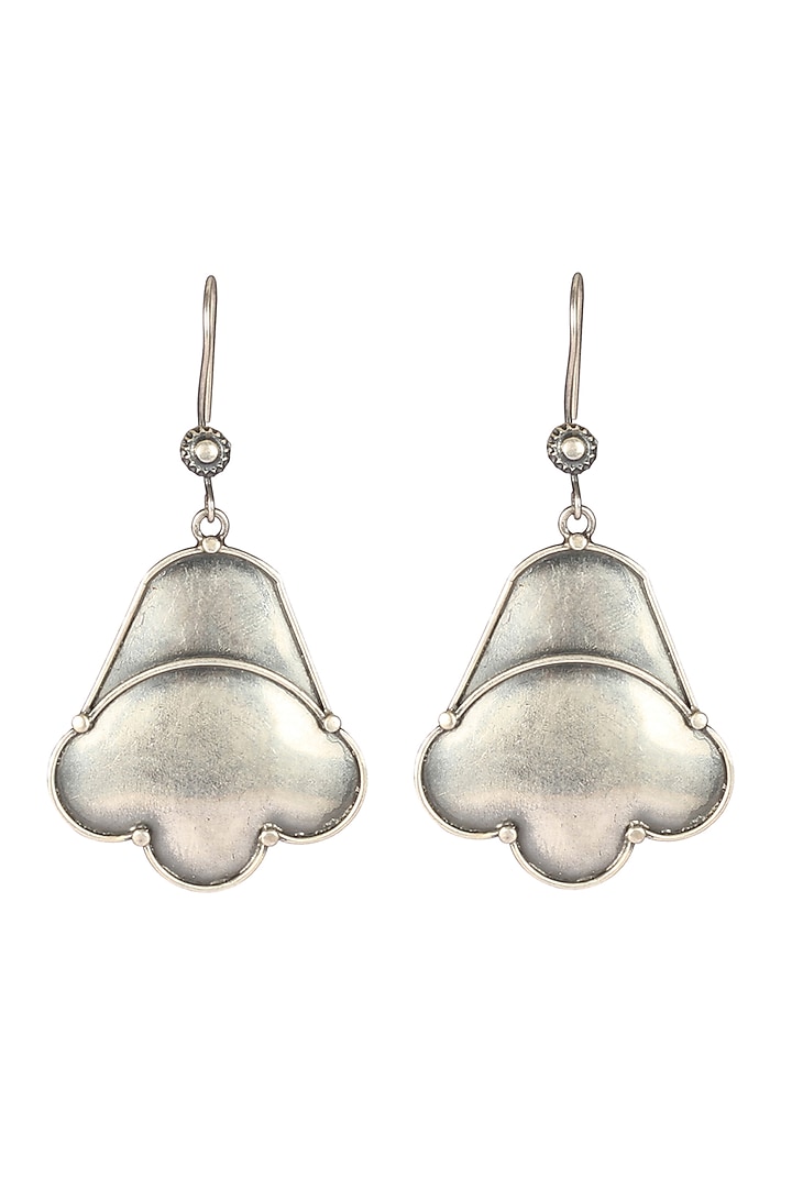 Silver Finish Dangler Earrings In Sterling Silver by Sangeeta Boochra