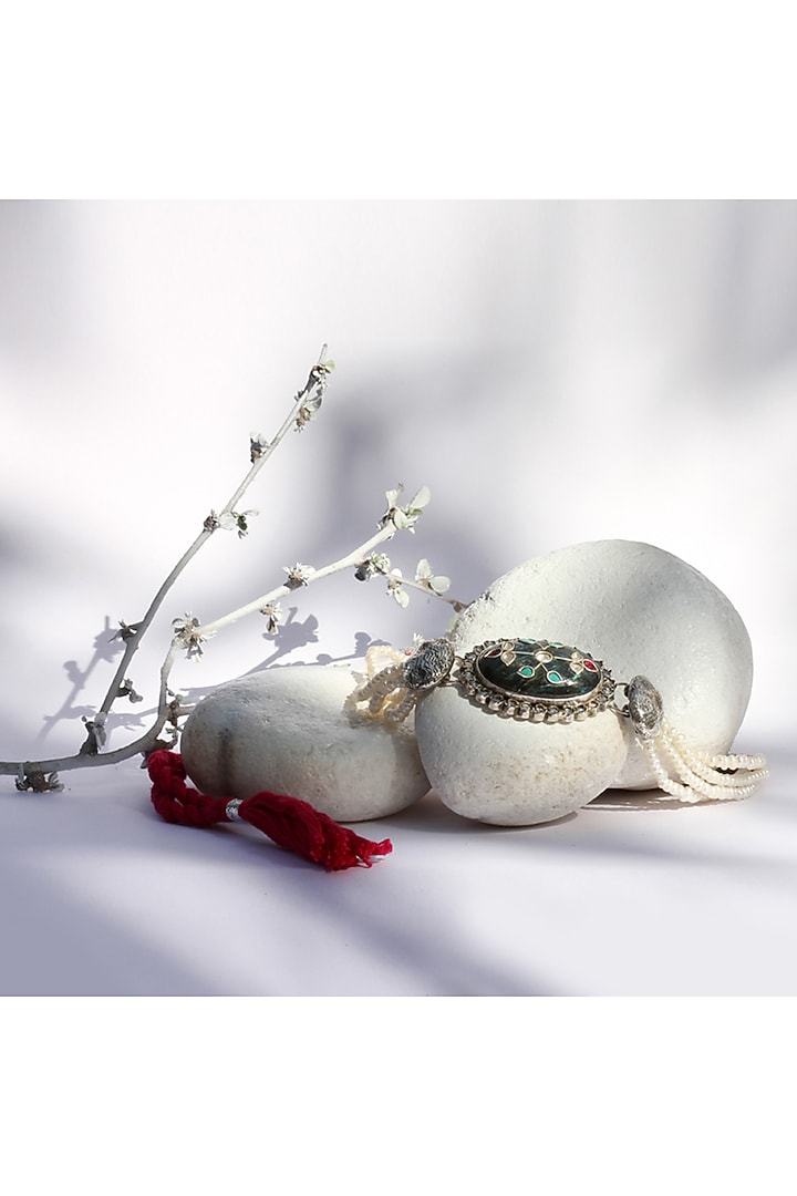 Silver Oxidised Finish Choker Necklace In Sterling Silver by Sangeeta Boochra at Pernia's Pop Up Shop