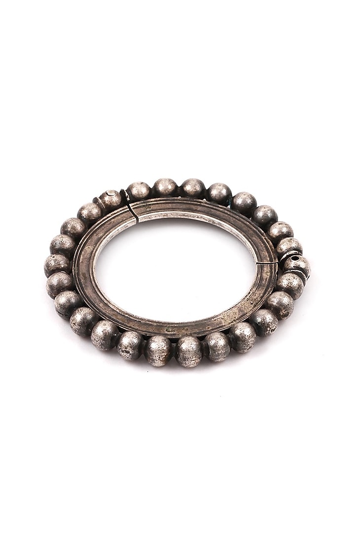 Silver Oxidised Handcrafted Bracelet In Sterling Silver by Sangeeta Boochra