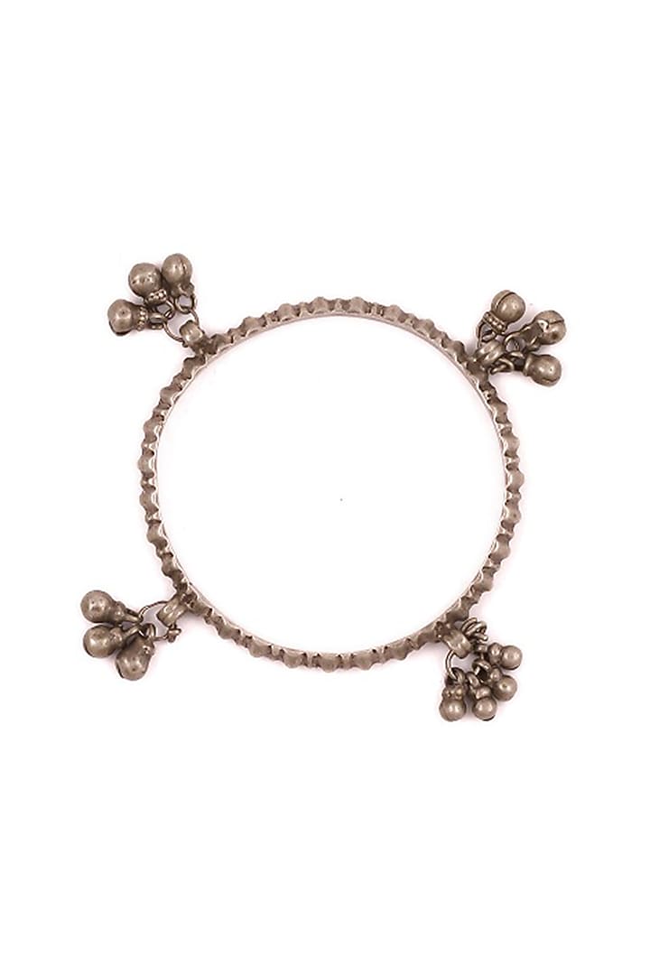 Silver Oxidised Handcrafted Ghungroo Bracelet In Sterling Silver by Sangeeta Boochra at Pernia's Pop Up Shop