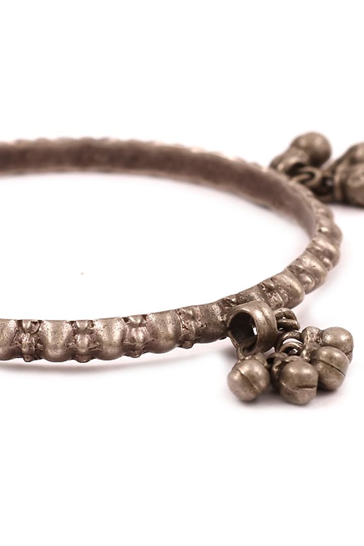 Silver Oxidised Handcrafted Ghungroo Bracelet In Sterling Silver by Sangeeta Boochra at Pernia's Pop Up Shop