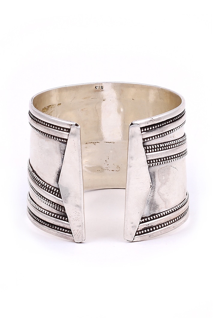 Silver Oxidised Handcrafted Bracelet In Sterling Silver by Sangeeta Boochra at Pernia's Pop Up Shop