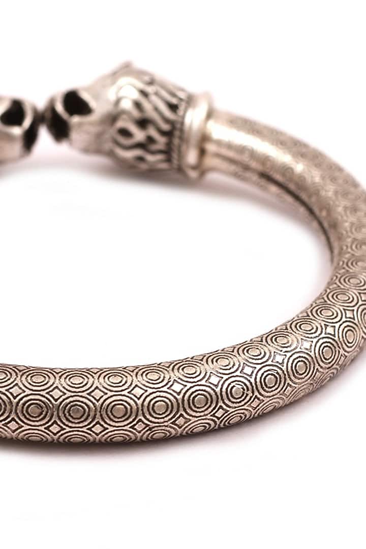 Silver Oxidised Handcrafted Bracelet In Sterling Silver by Sangeeta Boochra at Pernia's Pop Up Shop