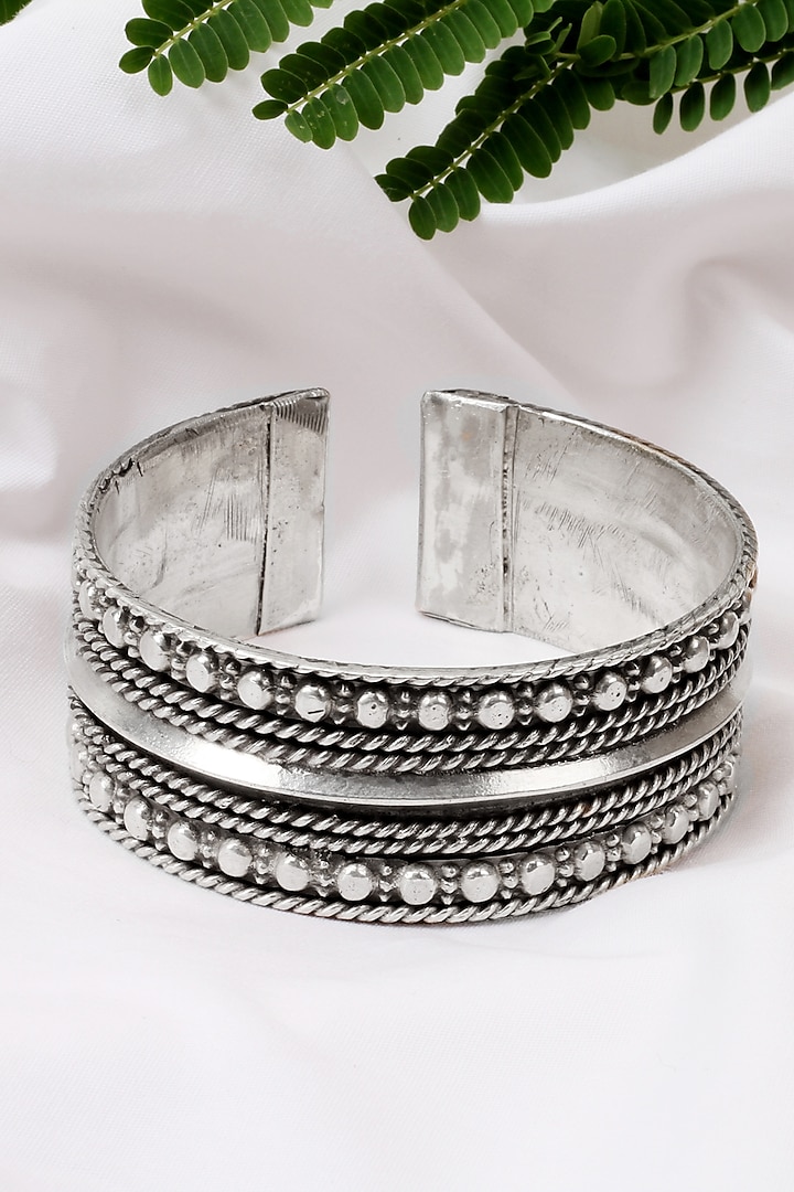 Silver Handcrafted Bacelet In Sterling Silver by Sangeeta Boochra