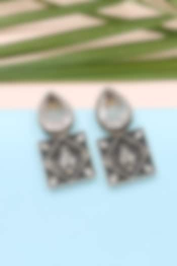 Silver Finish Hydro Gemstone Handmade Earrings In Sterling Silver by Sangeeta Boochra at Pernia's Pop Up Shop