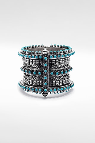Oxidised Silver Bangle by Sangeeta Boochra