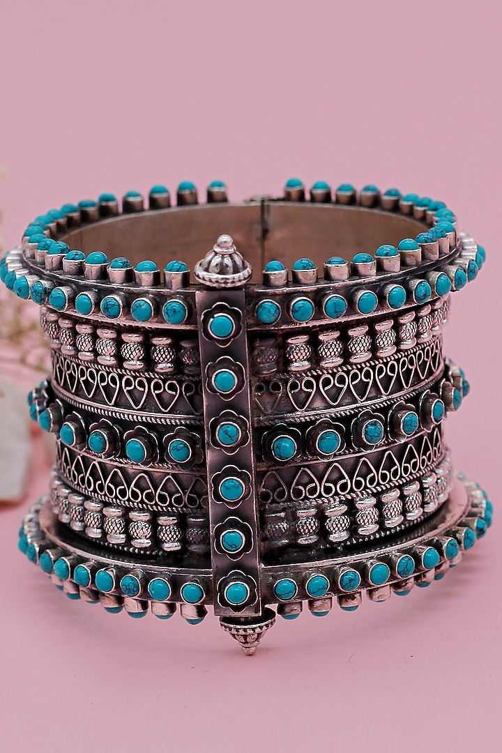 Oxidised Silver Bangle by Sangeeta Boochra at Pernia's Pop Up Shop