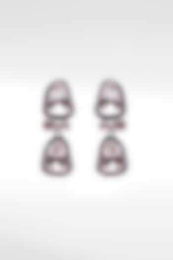 Silver Moissanite & Onyx Stud Earrings by Sangeeta Boochra at Pernia's Pop Up Shop