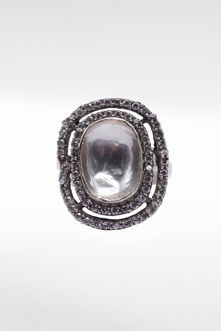 Silver Moissanite Ring by Sangeeta Boochra