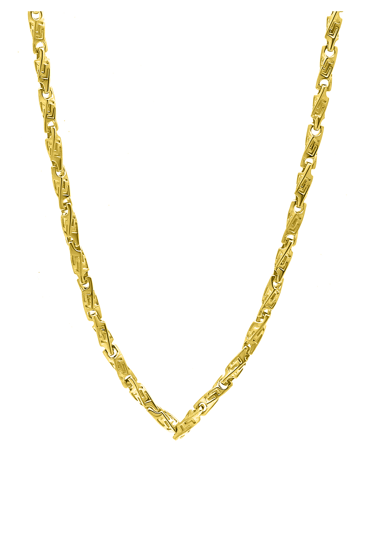 Gold Plated Chain In Sterling Silver by Silberry Men