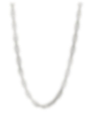 White Finish Chain In Sterling Silver by Silberry Men