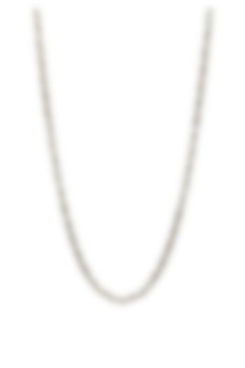 White Finish Chain In Sterling Silver by Silberry Men