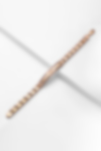 Rose Gold Finish White Zircon Bracelet In 92.5 Sterling Silver by Silberry Men at Pernia's Pop Up Shop