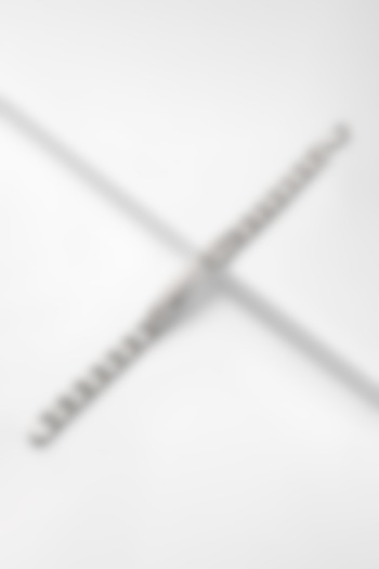 White Finish Quartz Bracelet In 92.5 Sterling Silver by Silberry Men at Pernia's Pop Up Shop