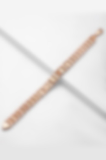 Rose Gold Finish Cubic Zirconia Bracelet In Sterling Silver by Silberry Men at Pernia's Pop Up Shop