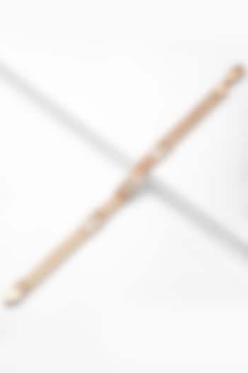 Rose Gold Finish Cubic Zirconia Bracelet In Sterling Silver by Silberry Men at Pernia's Pop Up Shop