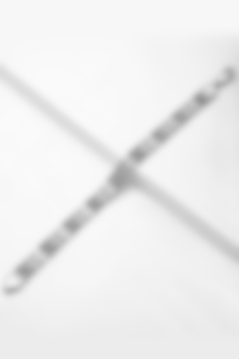 White Finish Cubic Zirconia Bracelet In Sterling Silver by Silberry Men at Pernia's Pop Up Shop