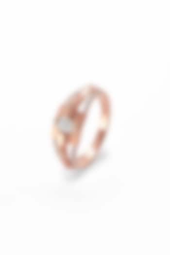 Rose Gold Finish Zirconia Ring In Sterling Silver by Silberry Men at Pernia's Pop Up Shop