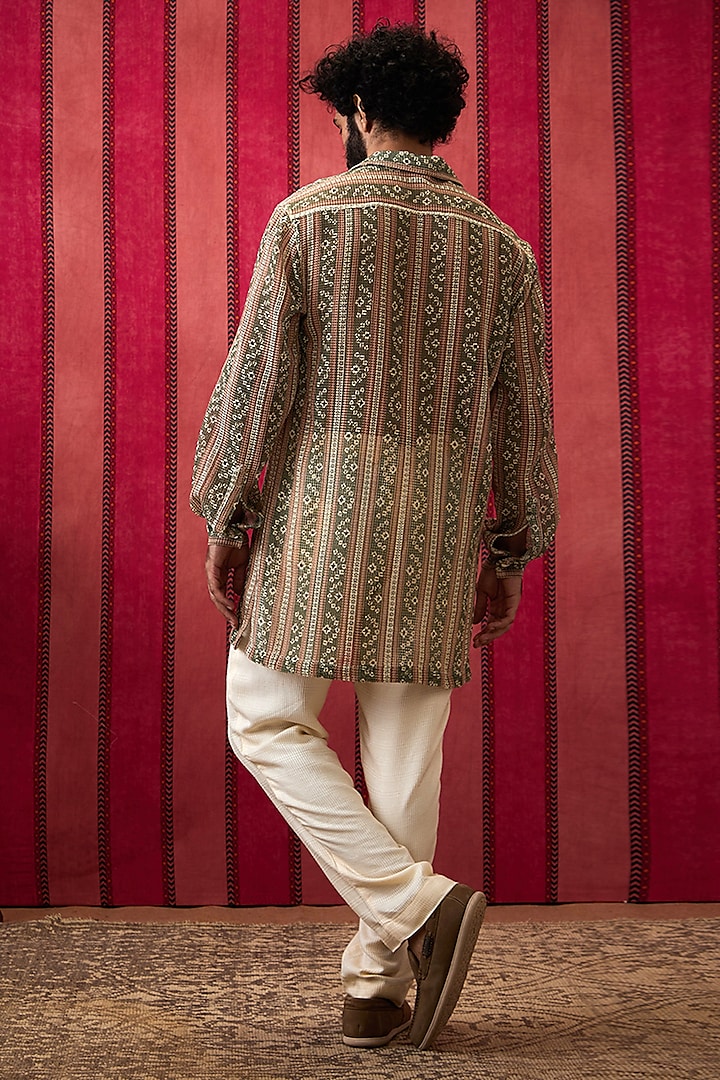 Multi-Colored Woven Cotton Printed Co-Ord Set by Soup By Sougat Paul Men at Pernia's Pop Up Shop