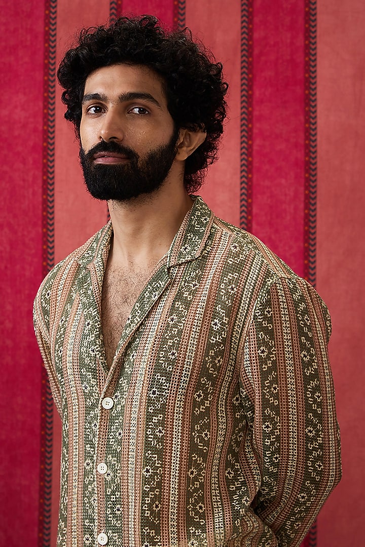 Multi-Colored Woven Cotton Printed Co-Ord Set by Soup By Sougat Paul Men at Pernia's Pop Up Shop
