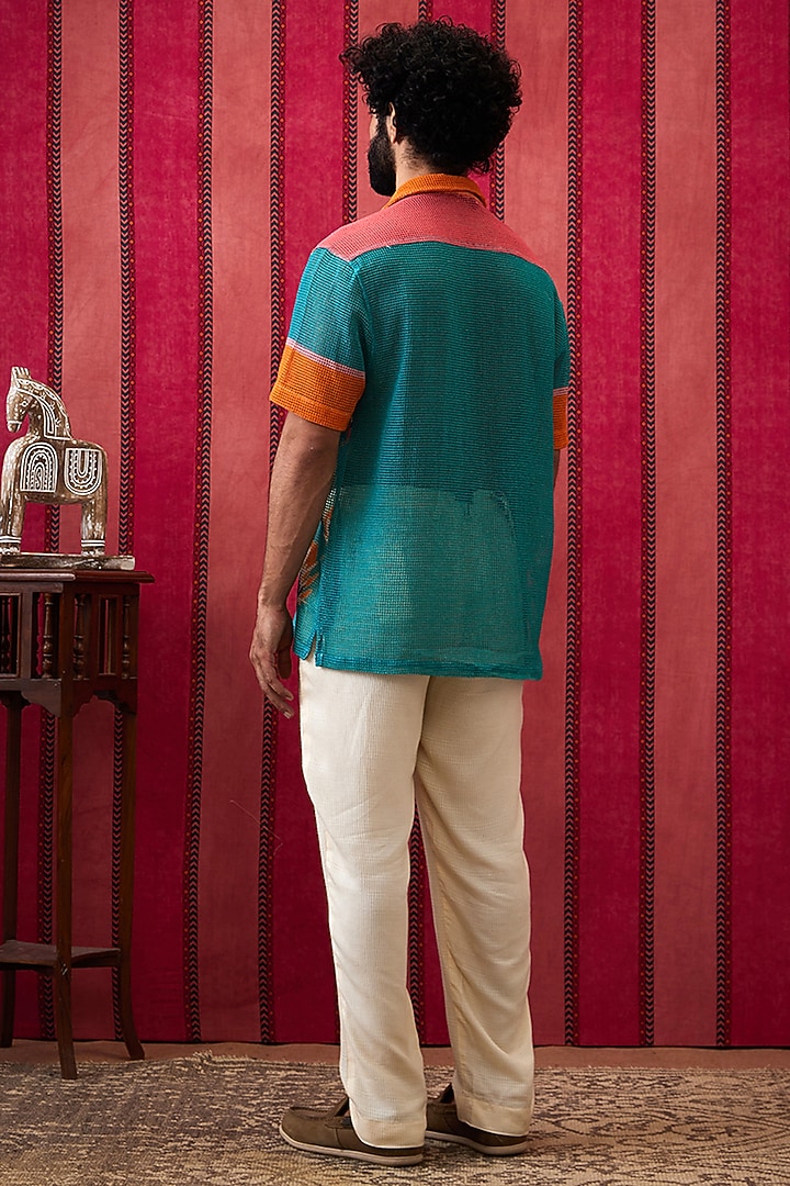 Multi-Colored Woven Cotton Printed Co-Ord Set by Soup By Sougat Paul Men at Pernia's Pop Up Shop