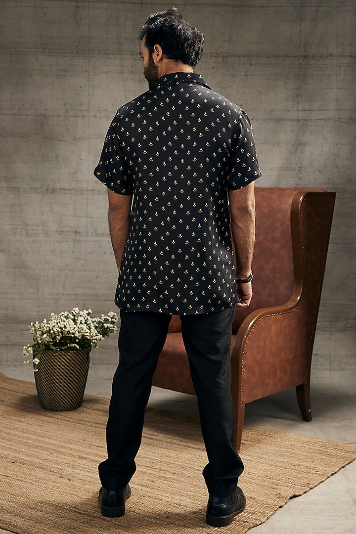 Black Twill Pant Set by Soup by Sougat Paul Men at Pernia's Pop Up Shop