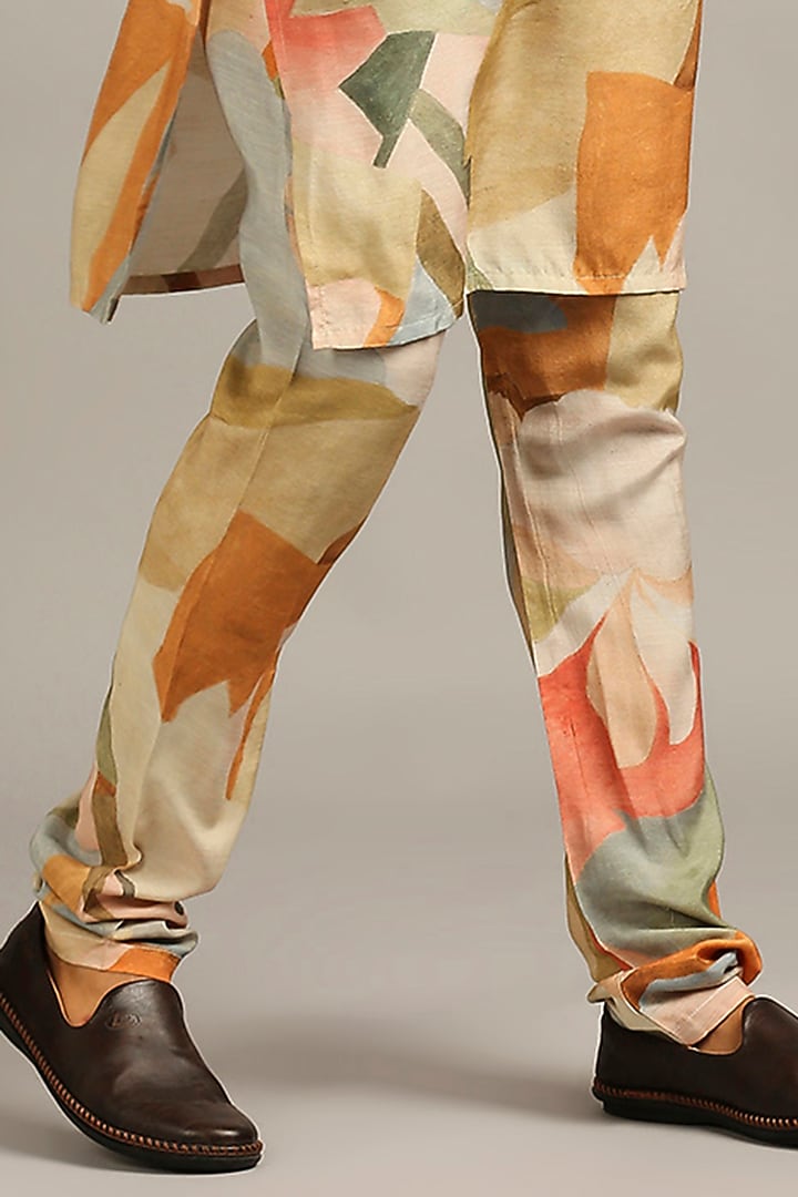 Multi-Colored Leather Bundi Jacket Set by Soup By Sougat Paul Men at Pernia's Pop Up Shop