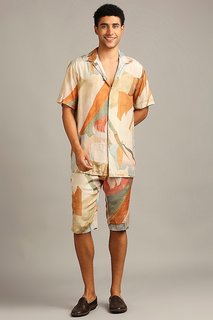 Multi-Coloured Printed Co-Ord Set by Soup By Sougat Paul Men