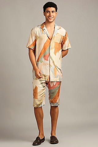 Multi-Coloured Printed Co-Ord Set by Soup By Sougat Paul Men