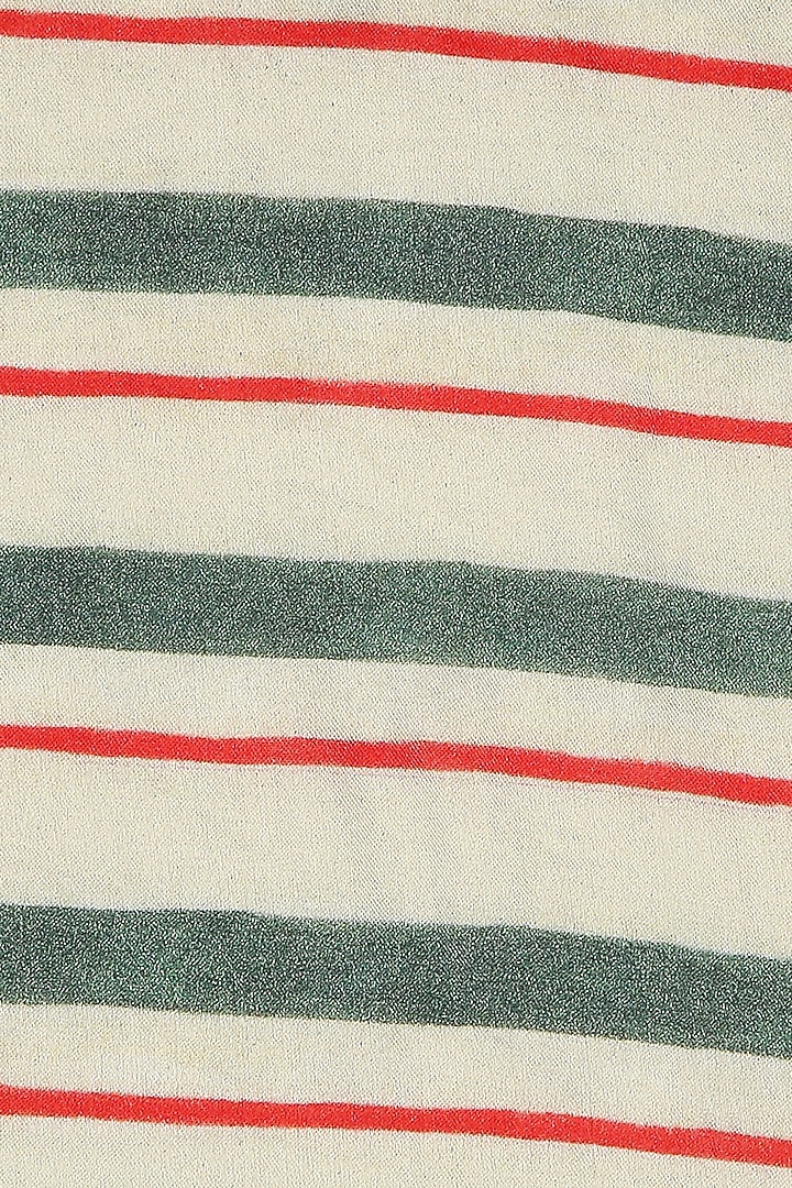 Beige Printed Pocket Square by Soup by Sougat Paul Men at Pernia's Pop Up Shop
