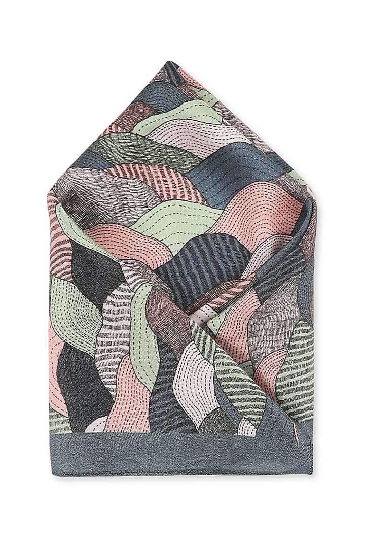 Multi-Coloured Printed Pocket Square by Soup by Sougat Paul Men