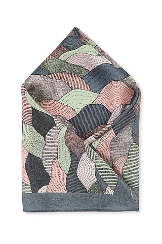 Multi-Coloured Printed Pocket Square by Soup by Sougat Paul Men
