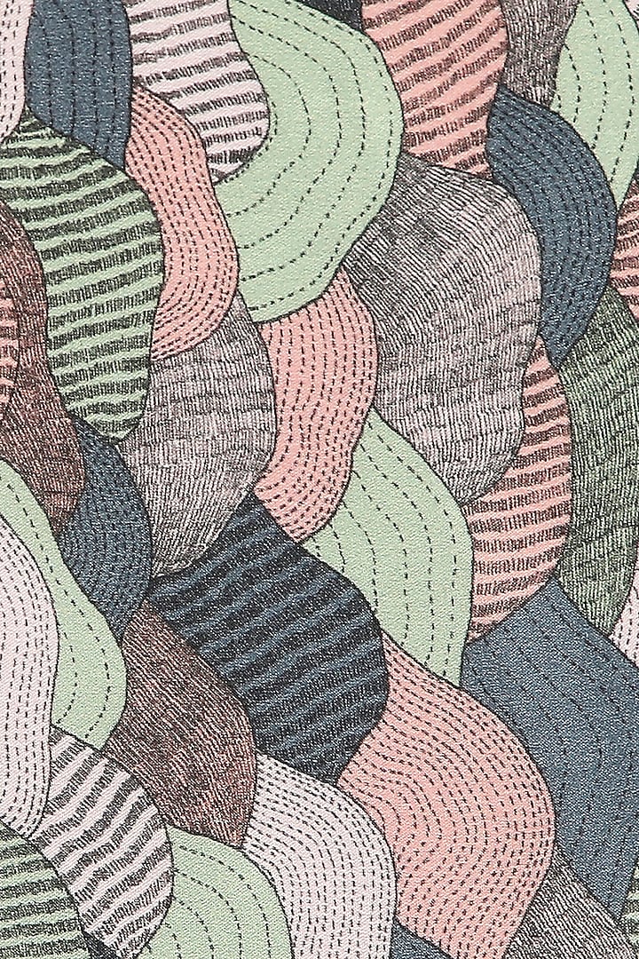 Multi-Coloured Printed Pocket Square by Soup by Sougat Paul Men at Pernia's Pop Up Shop
