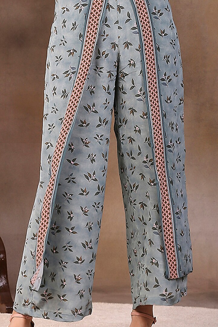 Mauve Crepe Printed Pant Set by Soup by Sougat Paul at Pernia's Pop Up Shop