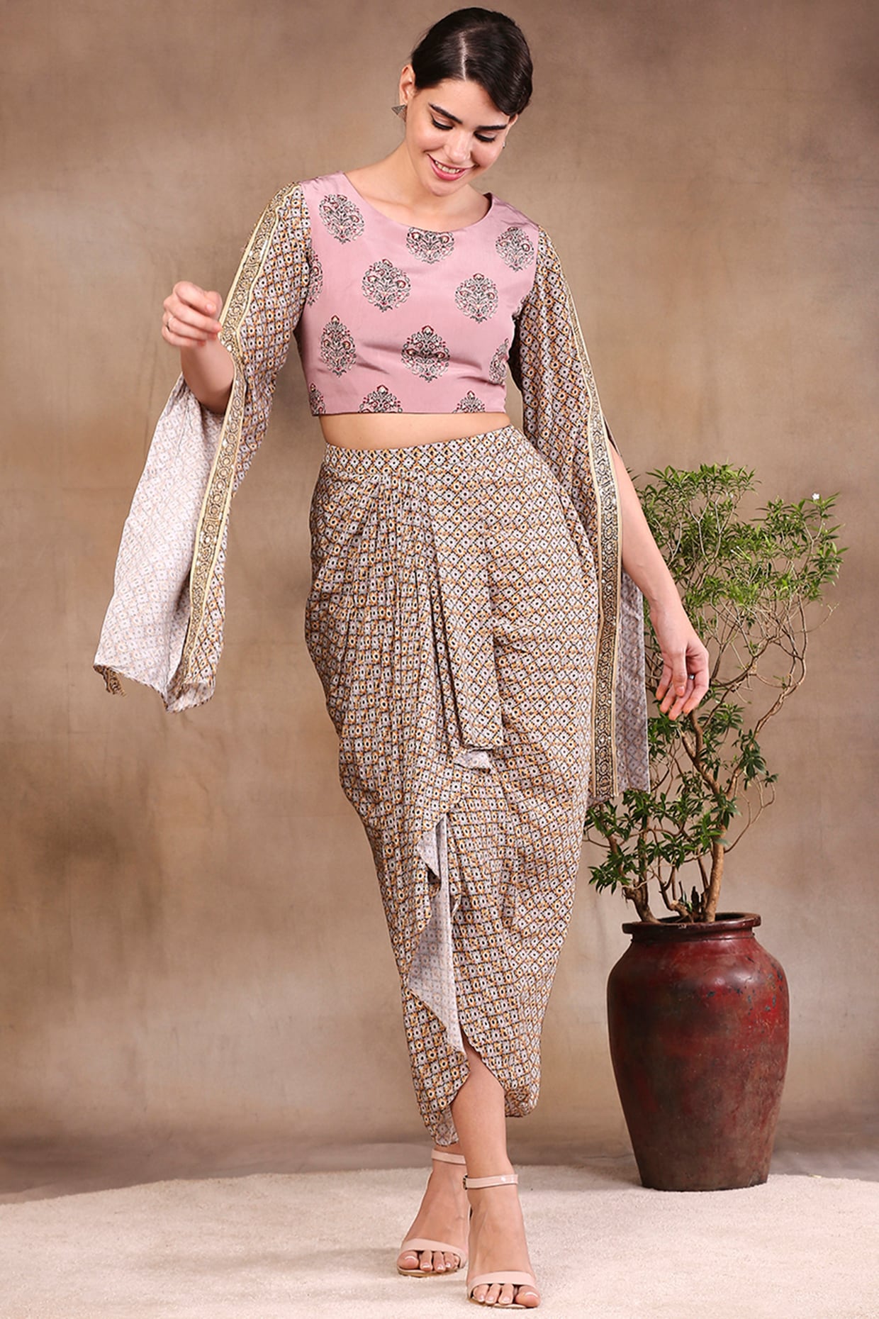 Mahima Khanchandani In Our Green Pearla Dhoti Skirt Set – House of Zeniaa