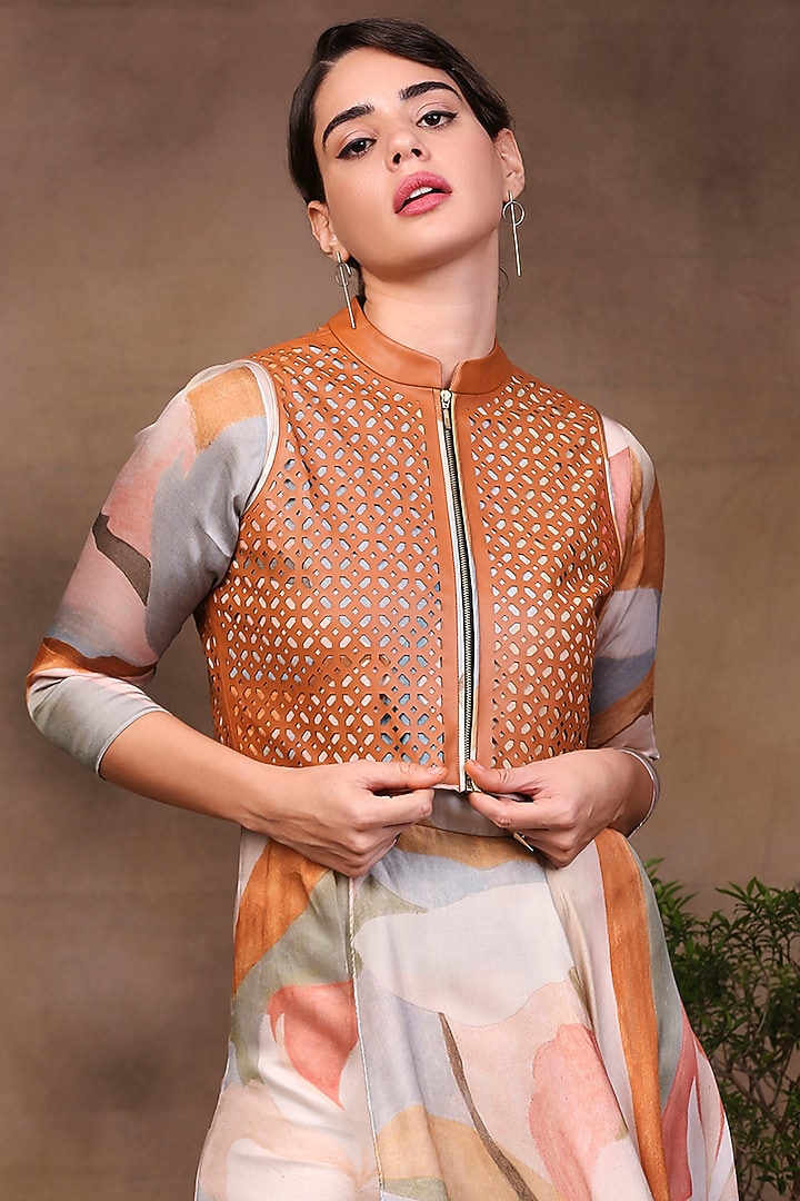 Multi-Colored Asymmetrical Jumpsuit With Jacket by Soup by Sougat Paul at Pernia's Pop Up Shop