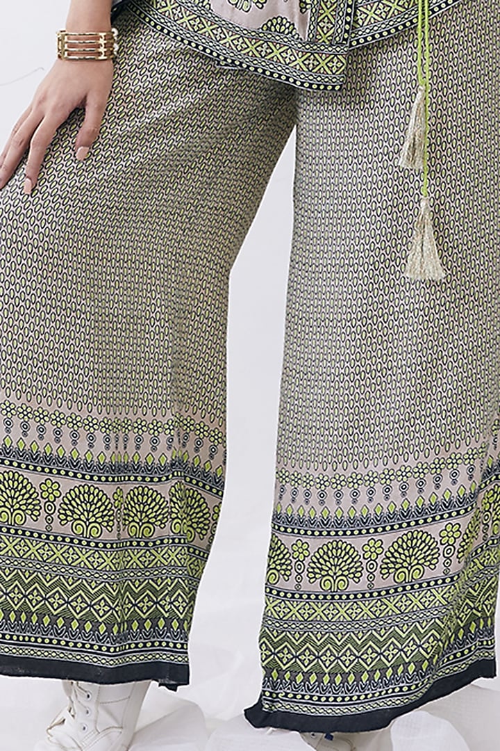 Beige Jacquard Printed Co-Ord Set by Soup by Sougat Paul at Pernia's Pop Up Shop