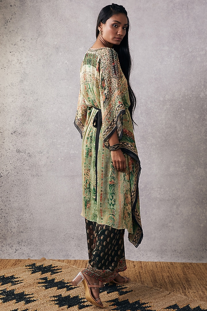 Multi-Colored Sequins Embroidered Kaftan by Soup by Sougat Paul at Pernia's Pop Up Shop
