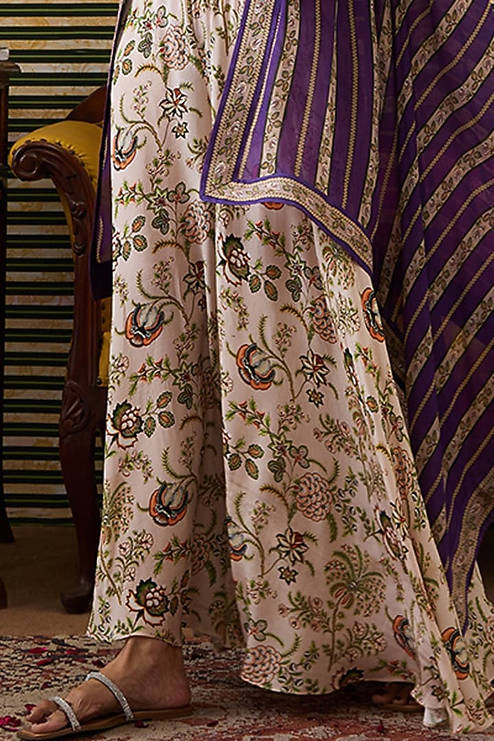 Purple Organza Cape Set by Soup by Sougat Paul at Pernia's Pop Up Shop