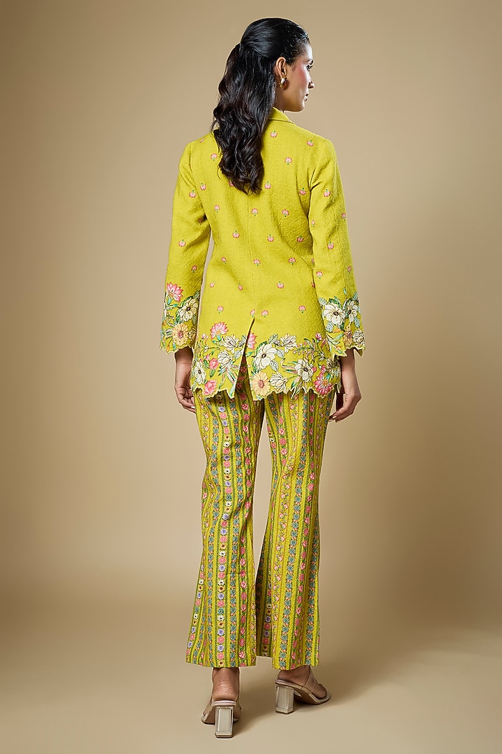 Yellow Sequins Printed Co-Ord Set by Soup by Sougat Paul at Pernia's Pop Up Shop