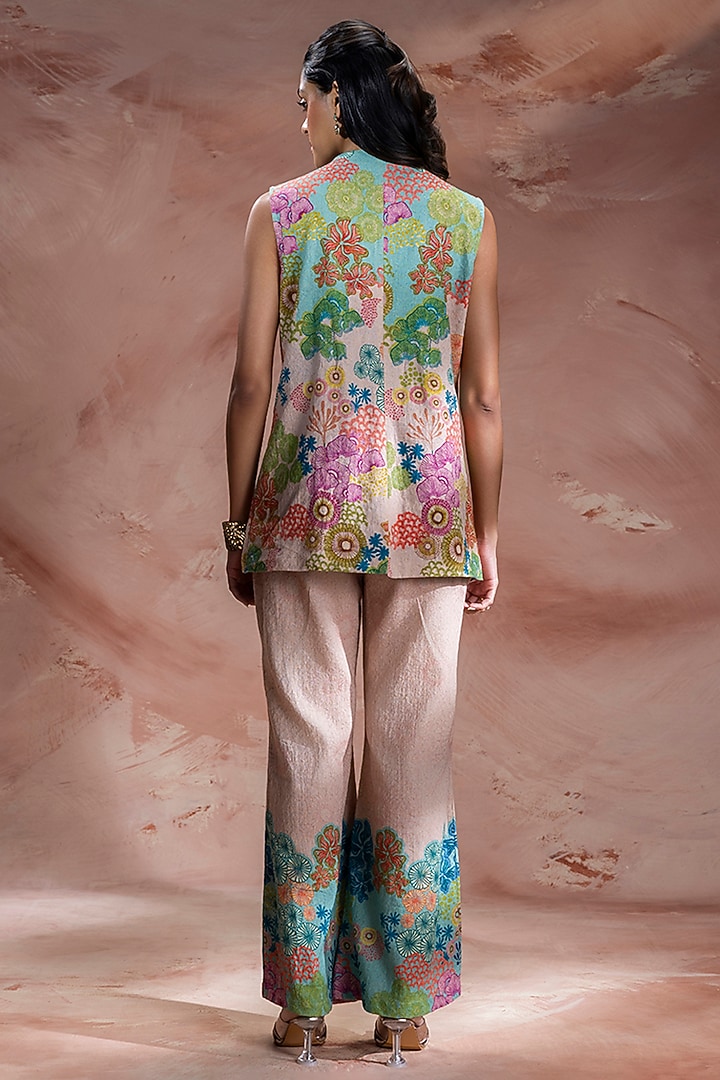Pink Malaysian Silk Embroidered Co-Ord Set by Soup by Sougat Paul at Pernia's Pop Up Shop