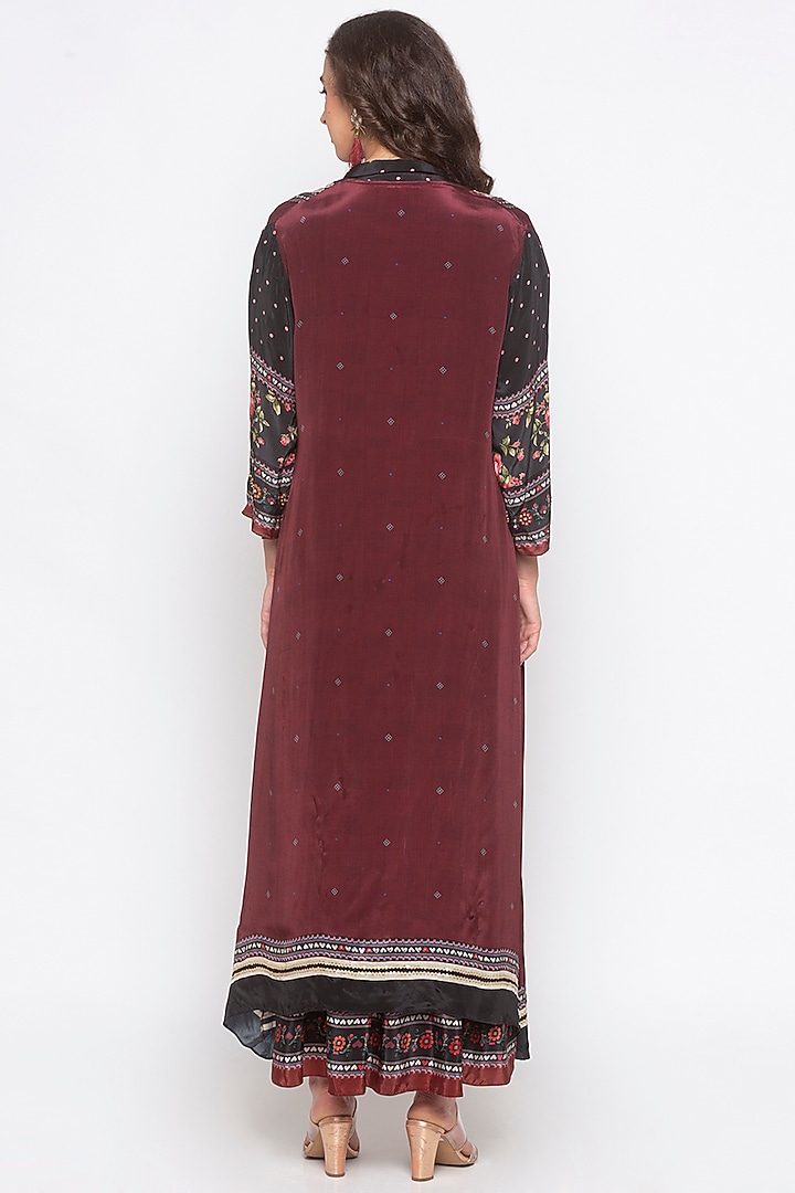 Multi Colored Embroidered & Printed Jacket With Maxi Vacation Dress by Soup by Sougat Paul at Pernia's Pop Up Shop