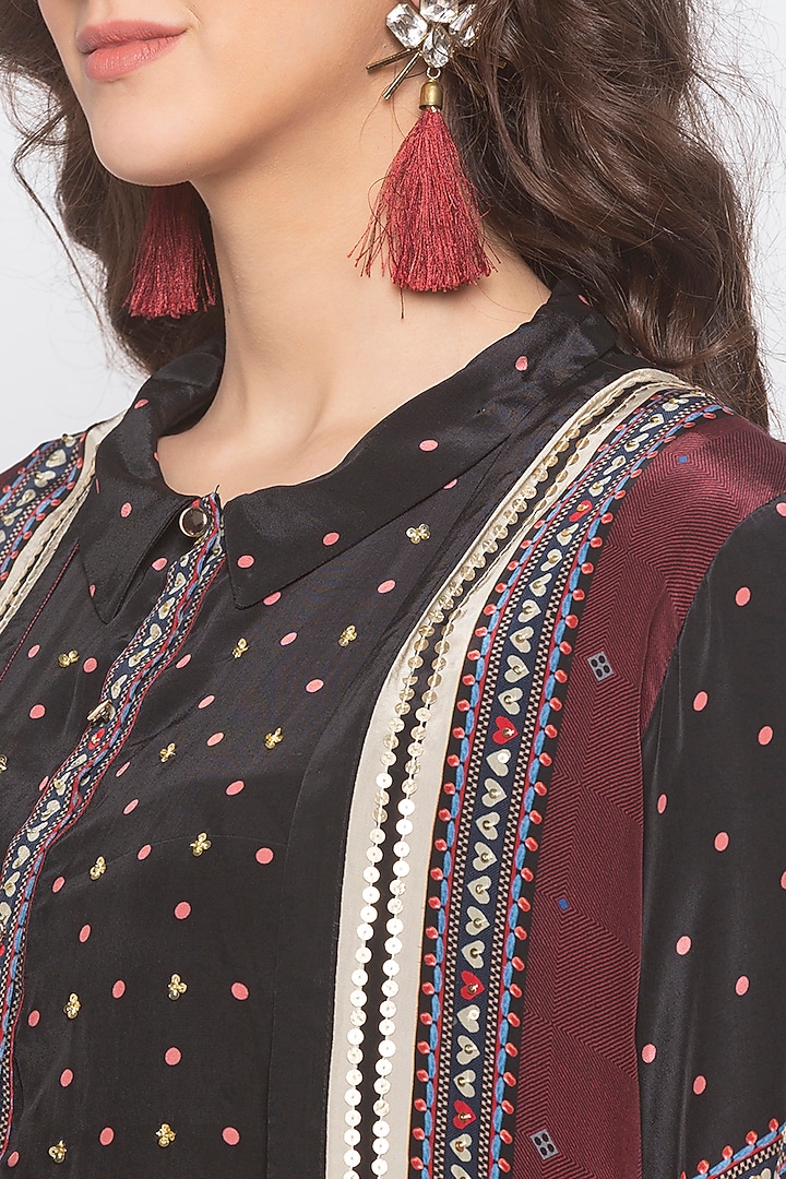 Multi Colored Embroidered & Printed Jacket With Maxi Vacation Dress by Soup by Sougat Paul at Pernia's Pop Up Shop